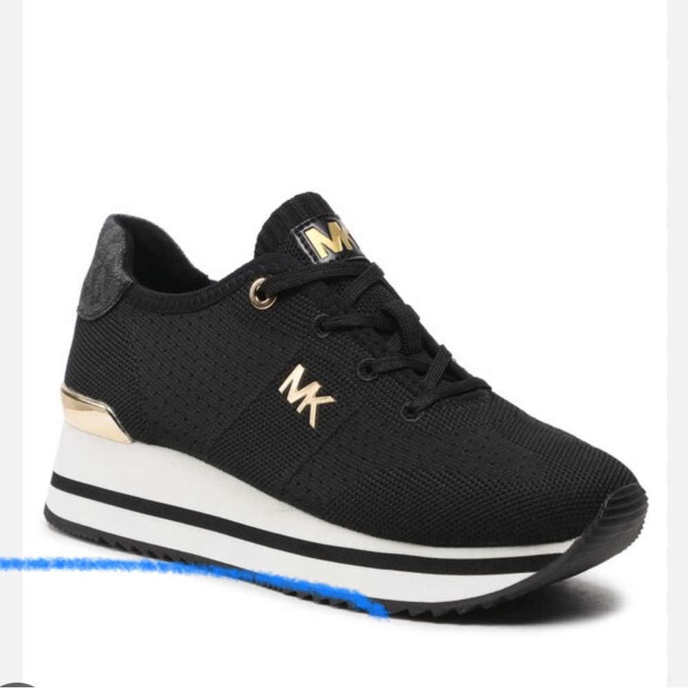 Michael Kors Black and Gold Sneakers